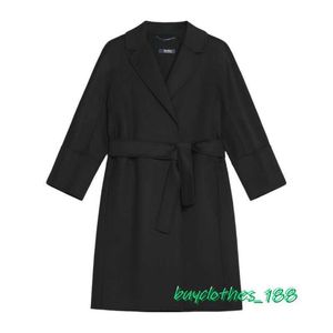 Giacca per cappotto designer Maxmara Coat Trench Women's Coat Blend Italian Brand Coat Fashion Trends CQ7R