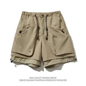 American Summer Cargo Pants Men Women Casual Safari Short Joggers Pocket Waterproof Workwear Shorts Japanese Streetwear Capris 240527