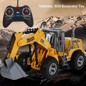 Diecast Model Cars RC CAR ESCAVATOR MODEL модель дистанционного управления ABS Engineering Car Beach Toy Toy Childrens Birthday Gitle S2452722