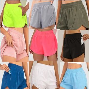 Outfit da yoga 10 colori Lu Yoga Short Pants Outfit Outfit Hidden Zipper Pocked Sortici SortS Specimento Spazio di abbigliamento sportivo traspirante 234N