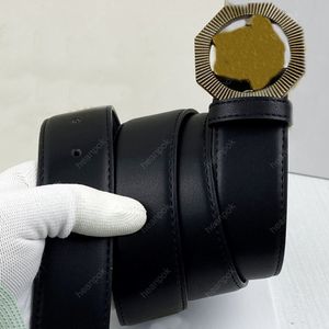 Fashion Designer Belts For Mens Genuine Leather Luxury Belt Women Width 38mm Waistband Bronze Head Buckle Cowskin Belt V Ceintura 308a