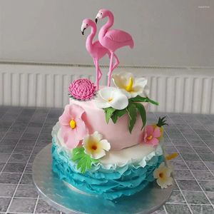 Вечеринка розовый фламинго торт топпер декор рождения декор дни рождения летний пляж Тропический Гавайский свадьба Алоха