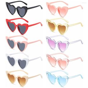 Solglasögon hjärta formad för kvinnor mode älskar uv400 skydd glasögon sommar strandglasögon 247z