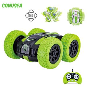 Electric/RC Car Electric/RC Car Rc car high-speed double-sided remote control flip stunt car 2.4G wireless cool LED light childrens toy WX5.26