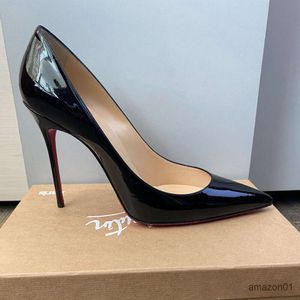 Kutu Kırmızı Dipler Topuk Sandal Kadın Topuk Tasarımcı Yüksek Topuk Ayakkabı Parlak 6cm 8cm 10cm 12cm Seksi İnce Topuklu Ayak parmakları Çıplak Siyah Patent Düzleri Yaz Lu Lcoa
