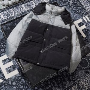 Xinxinbuy Men Designer rivestite giù per pallaio lettere grigie argento in tessuto jacquard tascabile manica lunga donna donna bianca blu nero s-3xl 274h