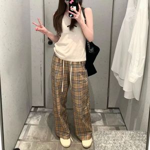 Hosen Frauen Frauen Kleidung Pant Brr Klassische Plaid Casual Hosen Elastische Taille modische Wanderhosen