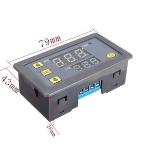 T3230 110V 220V 12V 24V Digital Time Delay Relay LED Display Cycle Timer Control Switch Adjustable Timing Relay Time Delay Switc