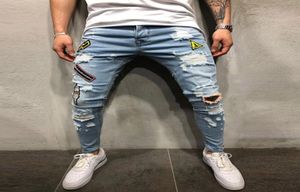 Dżinsy Summer Herfst Denim Katoen 2021 prosta dołka Pocket Heren Broeken Zaniepokojony Men039s Broek Streetwear T3G9545361