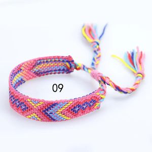 20pcs/lot Nepal Hand Woven Cross-border Diamond Drawbar Adjustable Friendship Bracelet Bohemian Ethnic Style Strap