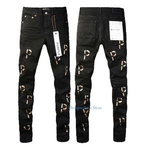 Uomini viola jeans designer marchio di grandi dimensioni pantaloni dritti streetwear pantaloni di jeans mans moda pellicola punk pant da uomo hip hop jean man streetwear