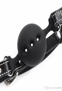 2020 SM Sex Open Mouth Gag leather Fixation Silicone Ball Gag Mouth Plug Adult Restraint Slave Bondage Sex Toys for Couples X8895063388