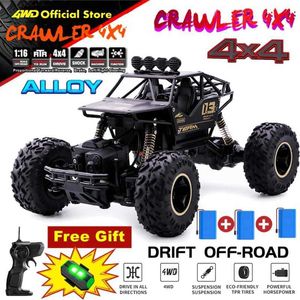 Carro elétrico/RC CAR ELECTRIC/RC 4WD RC Veículo off-road Off-road 4x4 Caminhão de liga de caminhão com controle remoto 4x4 Carro de corrida de escalada de escalada e liderou o brinquedo de brinquedos e meninas de crianças e meninas WX5.26