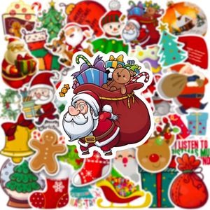 10/30/50PCS Cute Merry Christmas Stickers Santa Elk Gifts Graffiti Decals DIY Phone Wall Fridge Window Door Car Sticker Kids Toy