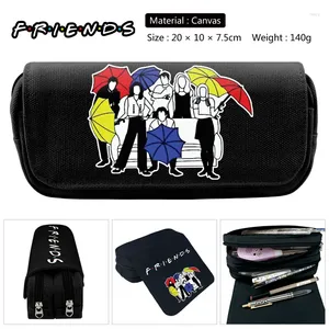 Festa Favor Fore Friends Lápis Case Student Pen Bag TV tema Black Printing Comestic Make Up Bags Favores de presente especial