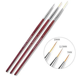 3pcs Nail Art Liner Malerei Stift 3d Tipps DIY Acryl uv Gelbürsten Zeichnung Kit Blumenlinie Grid Französisches Design Maniküre Werkzeug