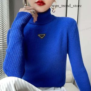 Parda Sweter luksus designerka okrągła szyi swetry jesienne zima moda moda z długim rękawem