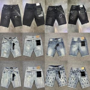 Shorts jeans designer di jeans di jeans in denim maschile jeans angosciato motociclisti strappato jeans cargo per uomini pantaloni neri 323yo