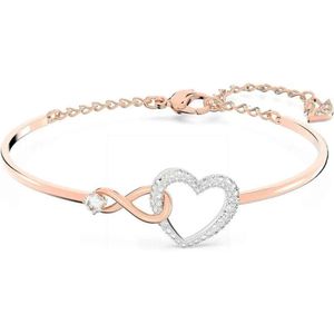 Halsband Swar Women Infinity Heart Jewelry Collection Halsband och armband Rose Gold Rhodium Tone Finish Clear Crystals 960