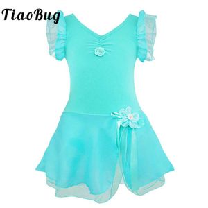 Dancewear Kids Girls Ballet Leotard Dress Dancer Sleeveless Dancer Gymnastics Leotards Toddler Cotton Ballet Tutu Costume da ballo Y240524