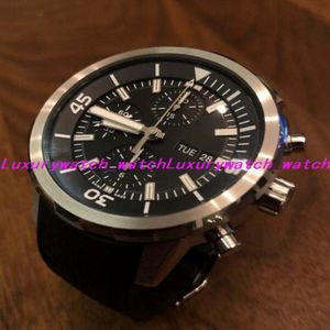Luksusowy zegarek Ment Mint 376803 Chronograph Chronograph Black Dial Męski zegarek 44mm Watch Fashion Watches Na rękę