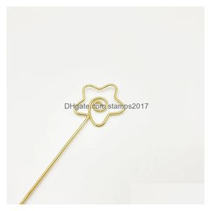 Party Decoration Metal Wire Floral Picks Place Card Holder Stand 13 Inch Table Name Number Picture Clips Menu Note Memo Holders For Dhazb