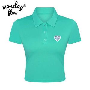 Women's Polos Monday Flow Summer Womens T-Shirt Short Slve Ladies Quick Drying Breathable Skin-friendly Comfortable Shirts Y240527