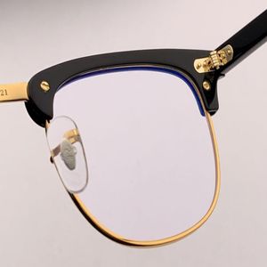 Оптовая торговля-2019 дизайнерские бренды клубные очки Master Men Men Men Men Presscript Semi-Rimless Retro Eyewear Oculo de Sol Feminino Retro Clear Lens 5154 272R