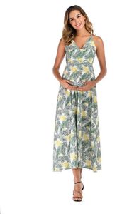 Abiti di maternità Abito da donna in gravidanza Abito a v-collo Sexy Wrappy Summer Midi Long Baby Shower WX5.26HFB6