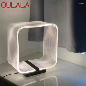 Настольные лампы Oulala Современная лампа Nordic модная гостиная спальня личность творческая светодиодная украшение