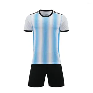 Running Sets Eltern -Kinder Kinder Sportanzug Jungen Mädchen Argentino Fans Hemdtraining tragen Spiele Fußballuniform Männer Kind Leis Leis