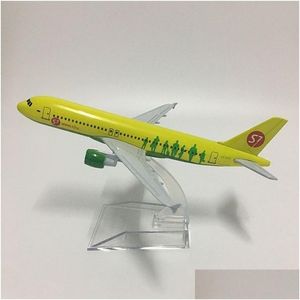 Diecast Model Cars samochód Jason Tutu 16 cm Rosja Syberia S7 Airlines Airbus A320 samolot samolotowy metal 1 400 Scale 220930 OTFNJ