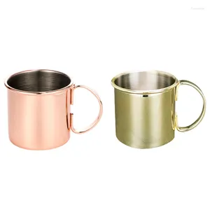 Mugs 500ML Stainless Steel Mug Handle European American Style Moscow Mule Cocktail Glass Restaurant Bar Cold Drink Cup