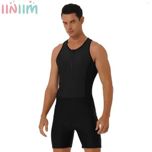 Menas de banho feminina treino masculino para o verão guarda-precipitação Unitards Unitards Surfing Swimsuith Stressy Sports Sports Back Zipper Jumpsuit