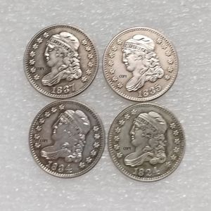 US 1824-1835 4PCS/lot Capped Dime Silver Plated Copy Coin Craft Promotion Factory Price nice home Accessories Silver Coins