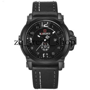 Naviforce Relogio Designer Masculino Men Watch Watches Sport Fashion Waterproof Men Watch Military Watches Läder Luxury Quartz Man Clock Watches 525