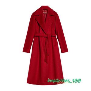 Jaqueta de casaco de grife Maxmara Coat Women's Trench Coat Blend Italian Coat Moda Trends 8d8m