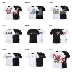 Philipe Plein T-Shirts Luxury Brand Men Fashion Original Design Summer Round Neck Short Sleeve Plein Skull Classic Top Cotton Rhinestone Hip Hop Shirt Casual Clothes