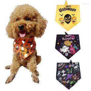 Hundekleidung Halloween Haustier Bandanas niedliche Print Welpe Dreieck Schal verstellbare Katze Waschbarer Lätzchen Chihuahua Accessoires