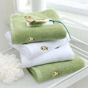 Towel Women Bath Bathroom Embroidered Avocado Cotton Face Adult Soft Absorbent For Home Serviette De Bain