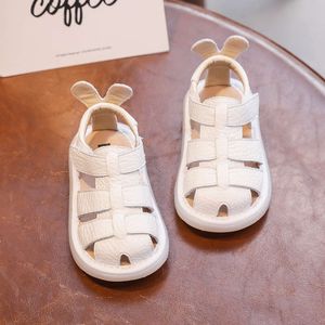 Genuine Leather Boy Sandals Summer Cowhide Baby Shoe Soft Sole Walking Shoe YearSandals for Girl Breathable Kids Shoe L