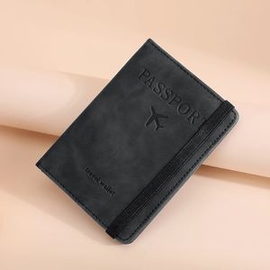 Women Men RFID Business Passport Covers Holder ID multifunzione Bank Card PU Accessori per viaggi in pelle per il portafoglio Elastico 240523