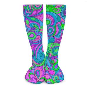 Mulheres meias artes hippie púrpura de meias modernas