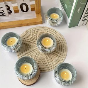 Candle Holders Glass Mosaic Ball Shape Candles Creatibe Table Tealight Stand Wedding Anniversary Party Dinner Decoration