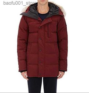 Masculino de parkas masculino novo espesso que quente à prova de vento, seção longa à prova d'água, slim wyndh jacket masculino casaco de inverno doudoune homme carson Canadá Puffer q240527