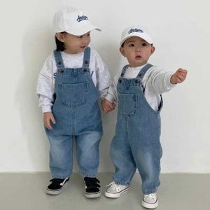 Комбинезоны ромперс Baby Boy Spring Solid Denim кружевные джинсы детская комбинезон