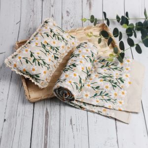 C9GB Neugeborene Daisy Wrap Stoffkissen Set Säuglingsfoto Aufnahmezubehör für Baby Girls Jungen Fotografie Requisiten Vorräte Vorräte