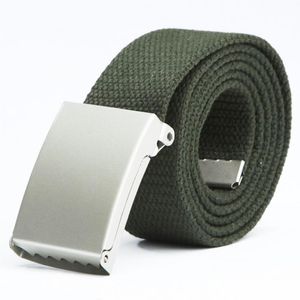 UNISEX Outdoor Sports Plain Canvas Military Web Belt Metal Bluckle Men Womens 1PC Fashion 2021 Pass 261N