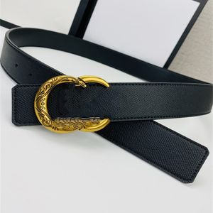 High quality black leather belt for men and women versatile designer brand multi-style letter buckle 209Q