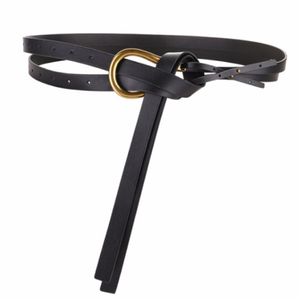 Trendy little horseshoe buckle decorative coat leather belt trendy cowhide waist cover women 260b